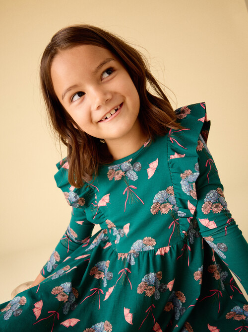 Ruffle Shoulder Ballet Dress