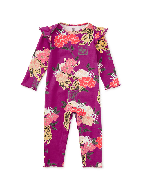 Ruffle Shoulder Baby Romper