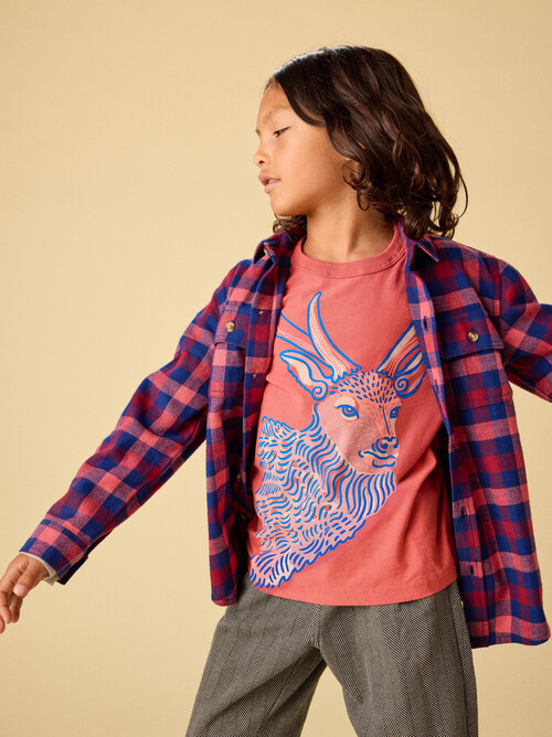 Regal Deer Layered Tee
