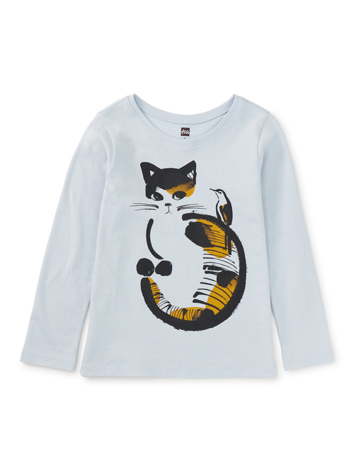  Ink Wash Kitty Graphic Tee
