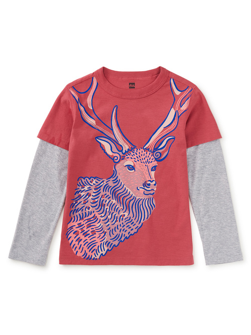  Regal Deer Layered Tee