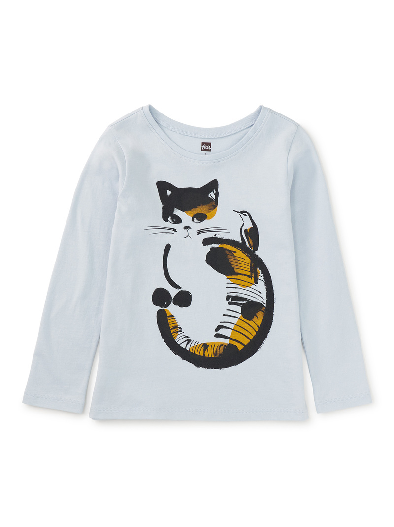 Ink Wash Kitty Graphic Tee