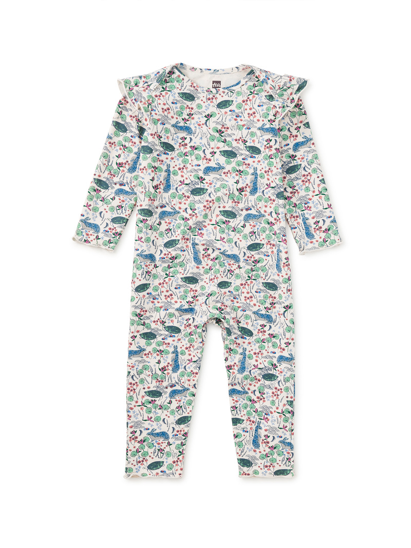 Ruffle Shoulder Baby Romper