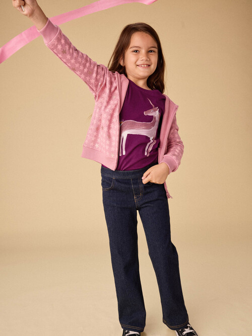 Denim-Like Flare Pants