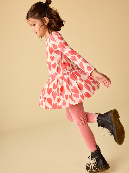 Long Sleeve Pleated Skater Dress