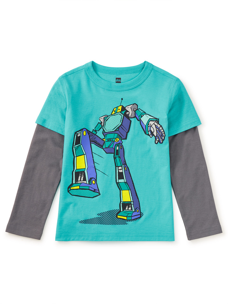 Robot Layered Sleeve Tee
