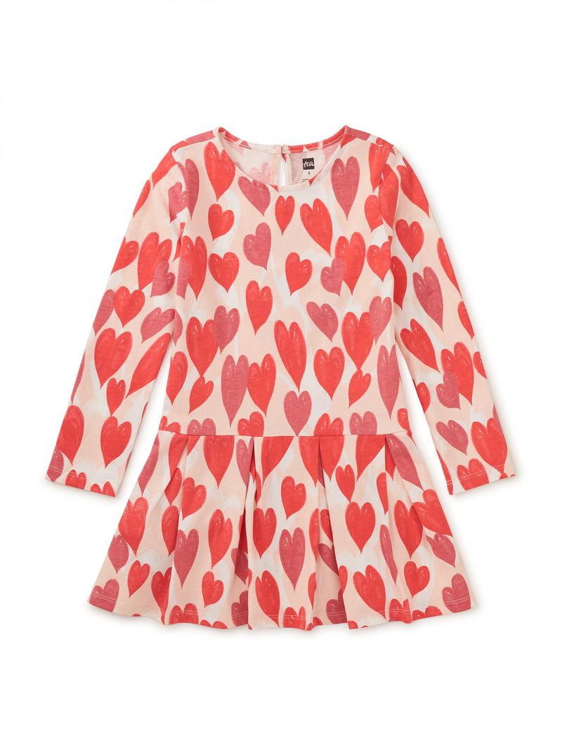 Long Sleeve Pleated Skater Dress