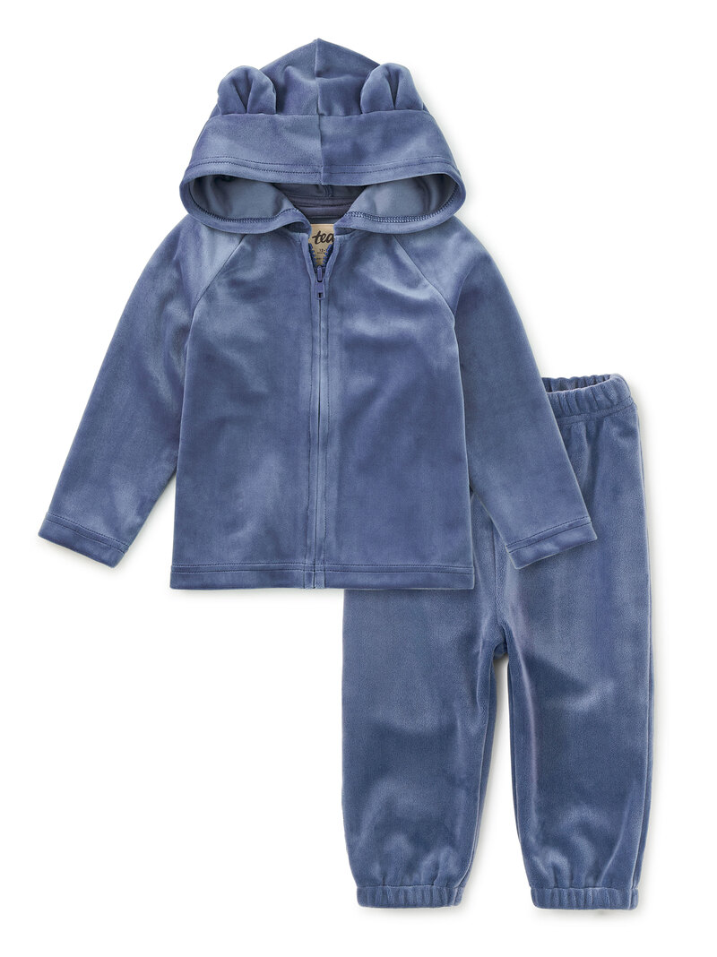 Bear Ears Velour Baby Set