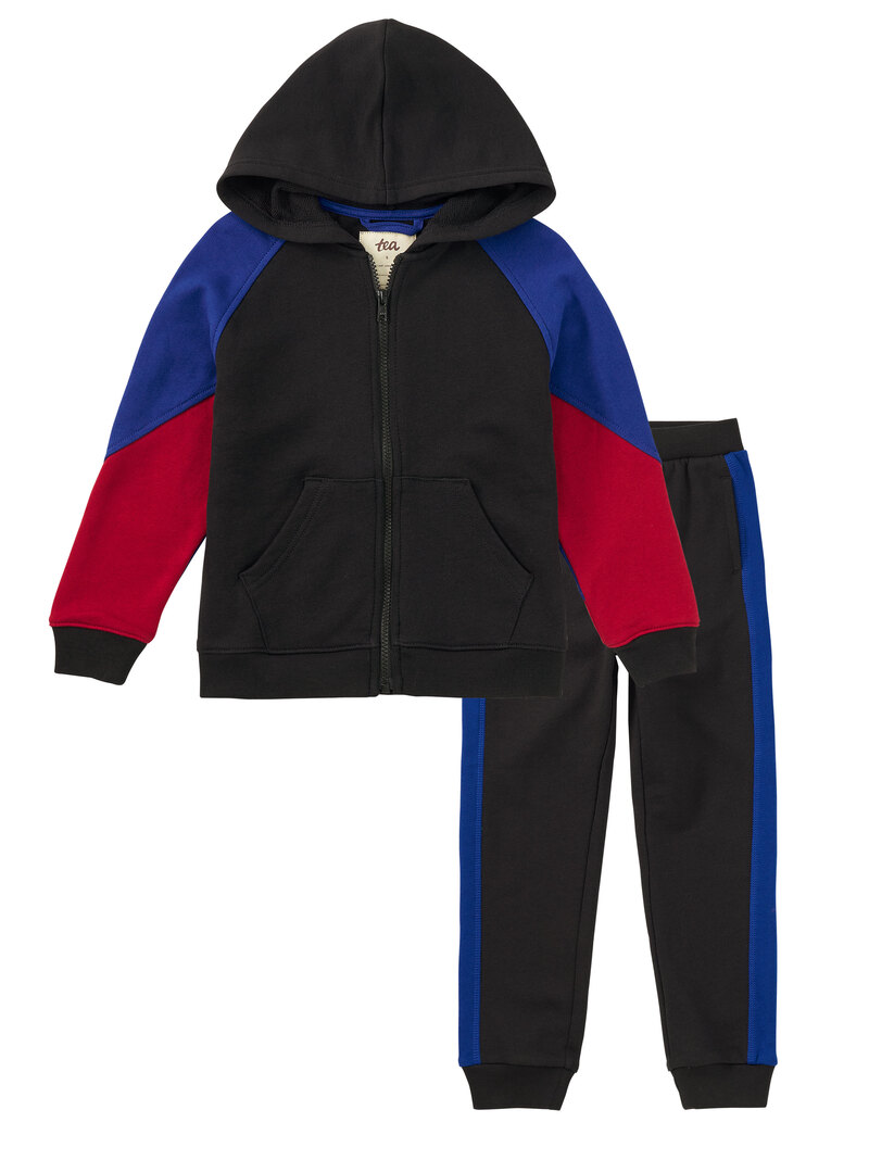 Colorblock Hoodie & Joggers Set