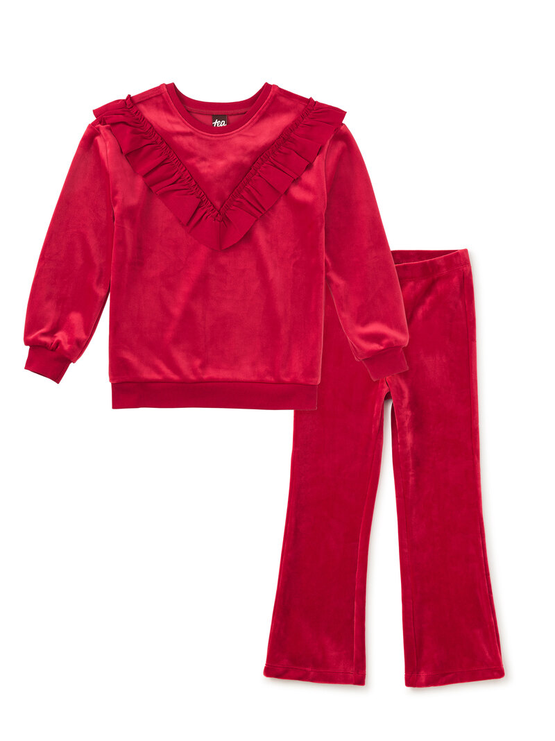 Velour Ruffle Set
