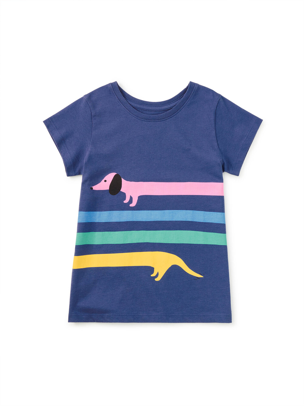 Rainbow Dachshund Double-Sided Tee