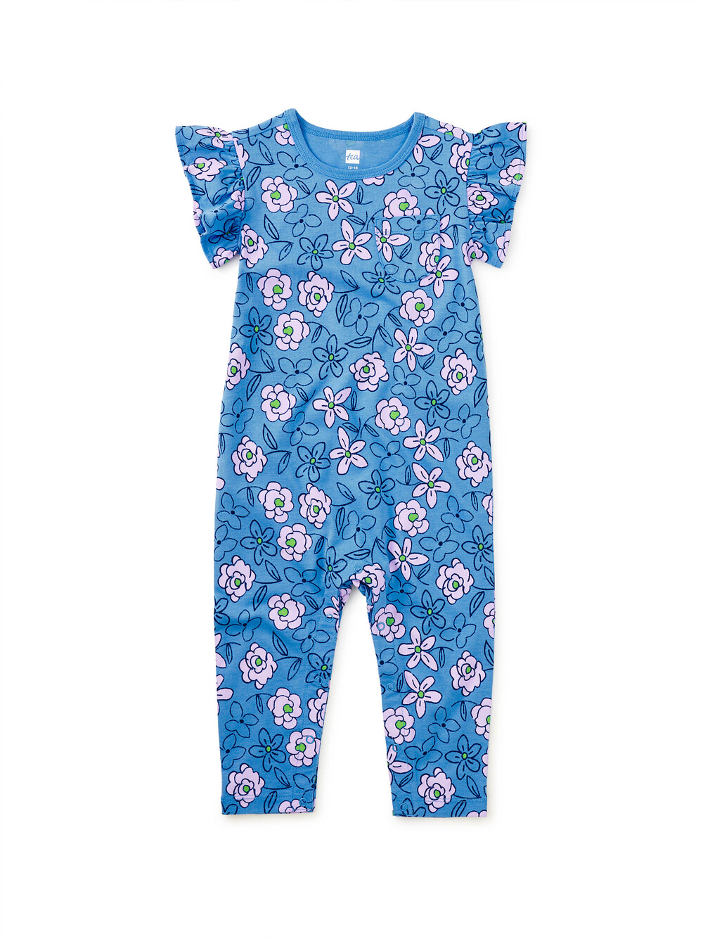 Ruffle Sleeve Pocket Romper