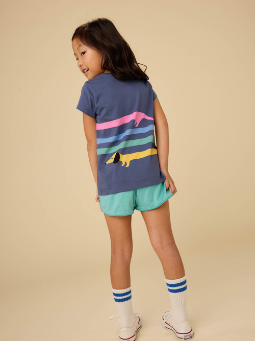 Rainbow Dachshund Double-Sided Tee