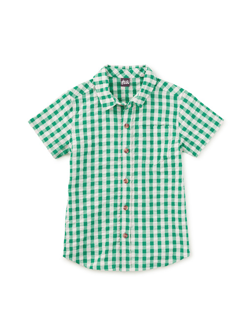  Plaid Button Up Woven Shirt