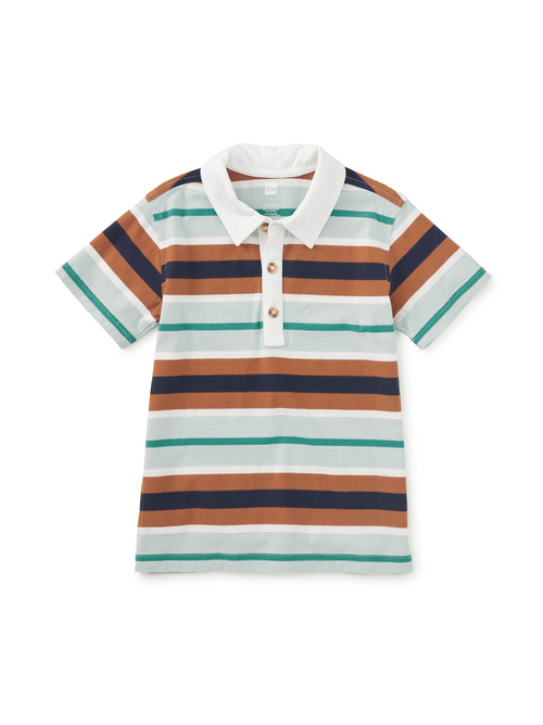  Striped Polo Top