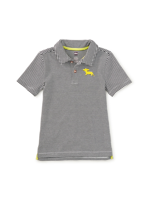  Striped Embroidered Polo
