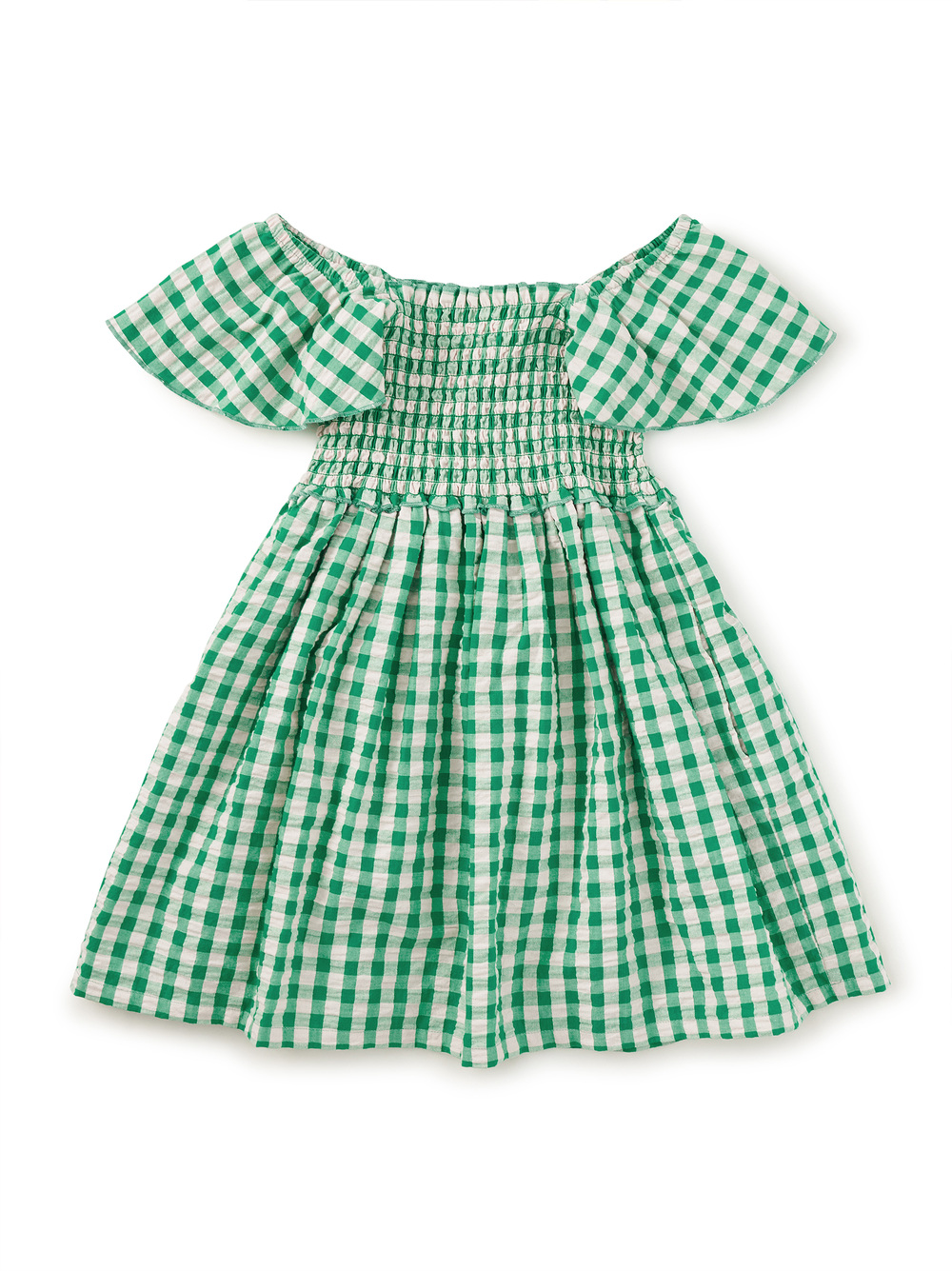 Flutter Sleeve Smocked Dress
