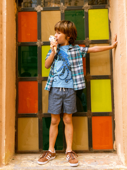 Chambray Sport Shorts