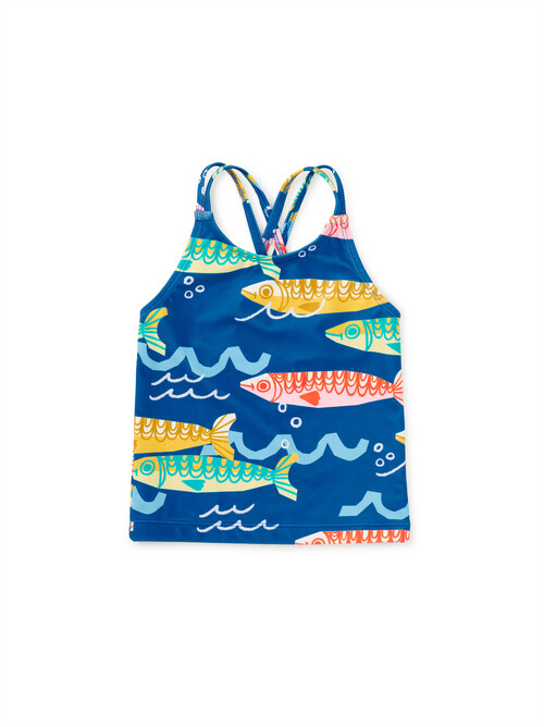  Cross Back Tankini Top