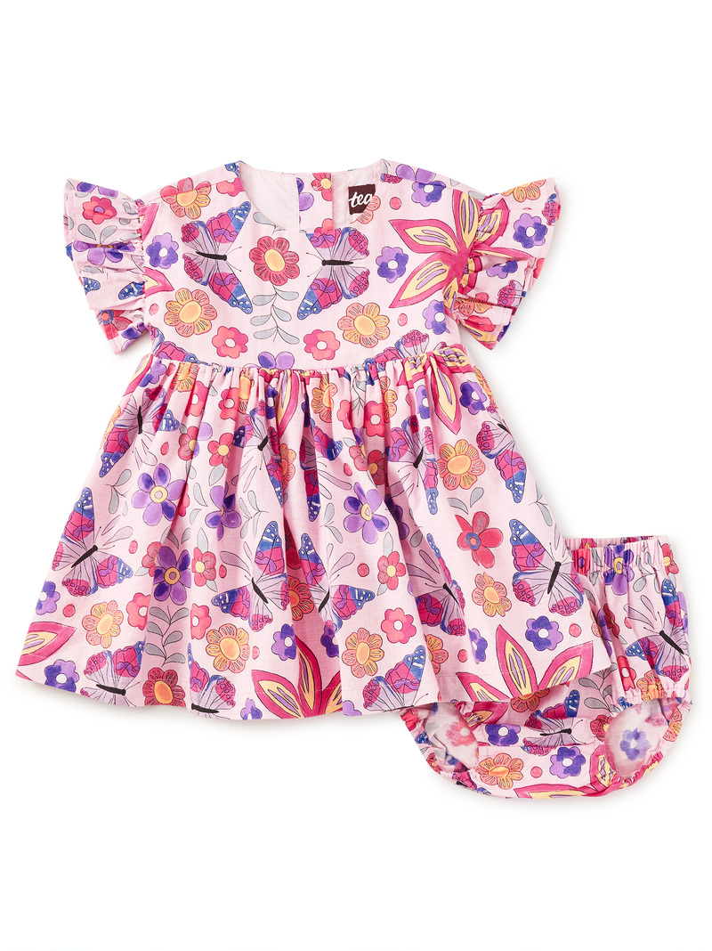 Ruffle Sleeve Baby Dress Set