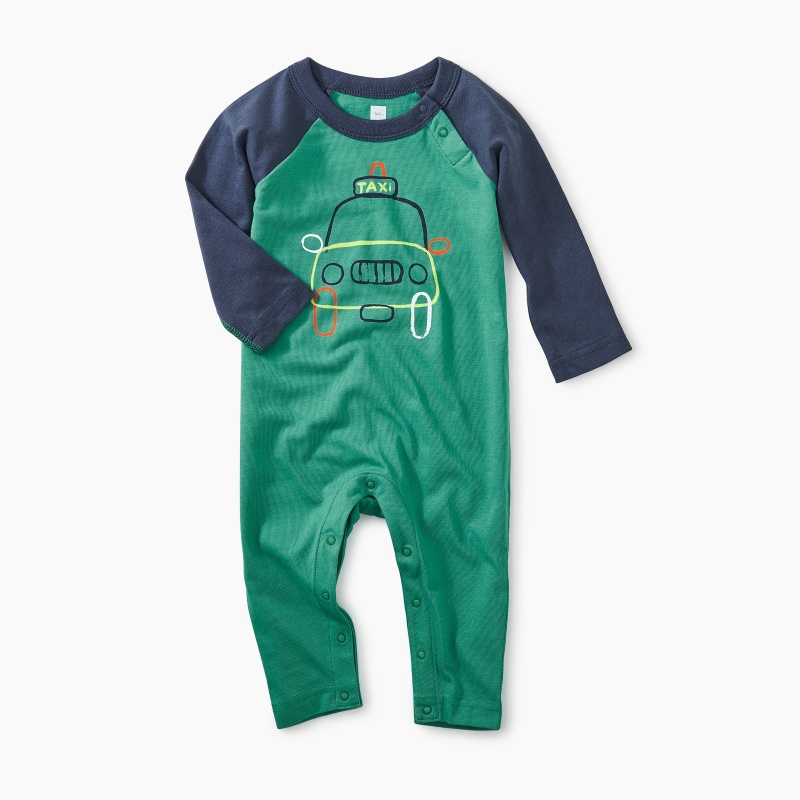 Joy Ride Raglan Graphic Romper