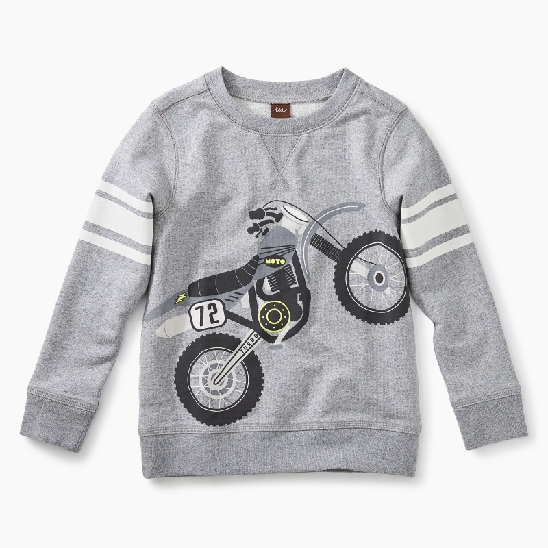 Moto Bike Graphic Sweatshirt