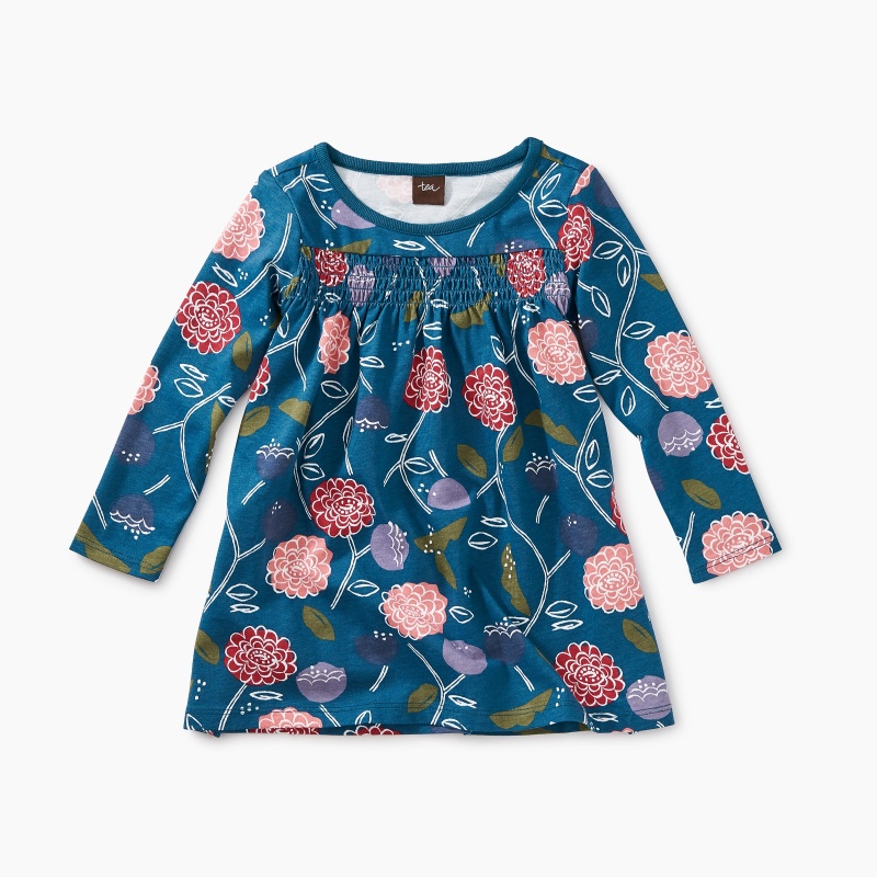 Printed Smocked Baby Dress