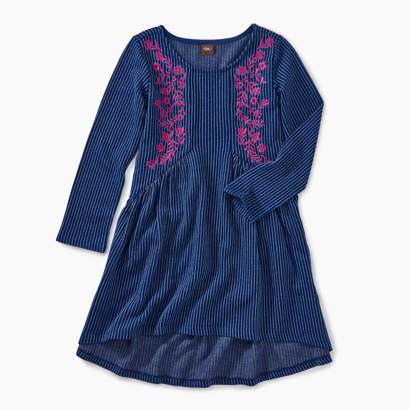 Embroidered Hi-Lo Dress