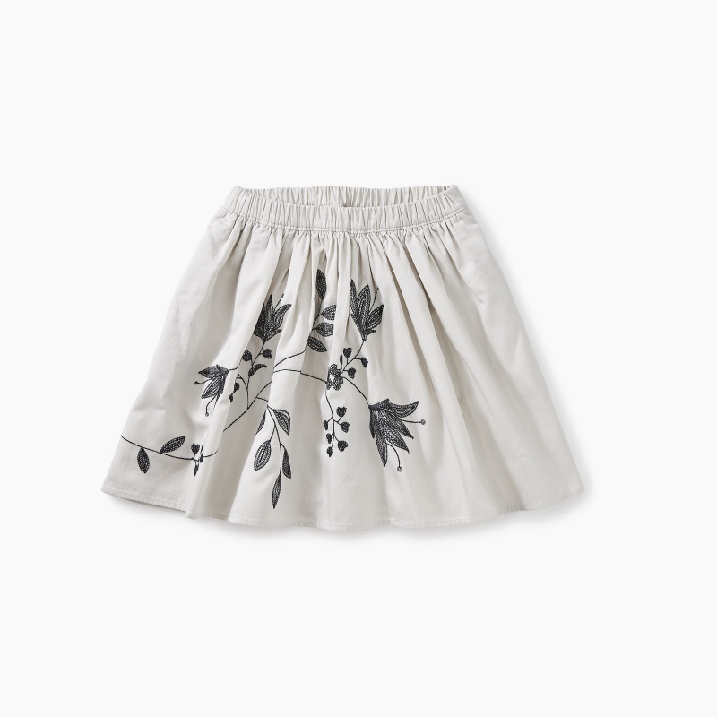 Embroidered Twirl Skirt