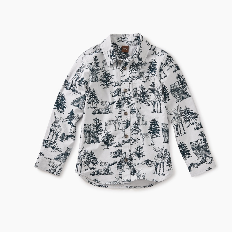 Forest Toile Button Shirt