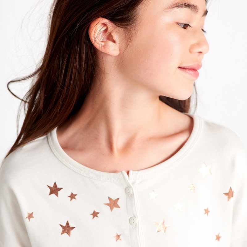 Star Henley Hi-Lo Top