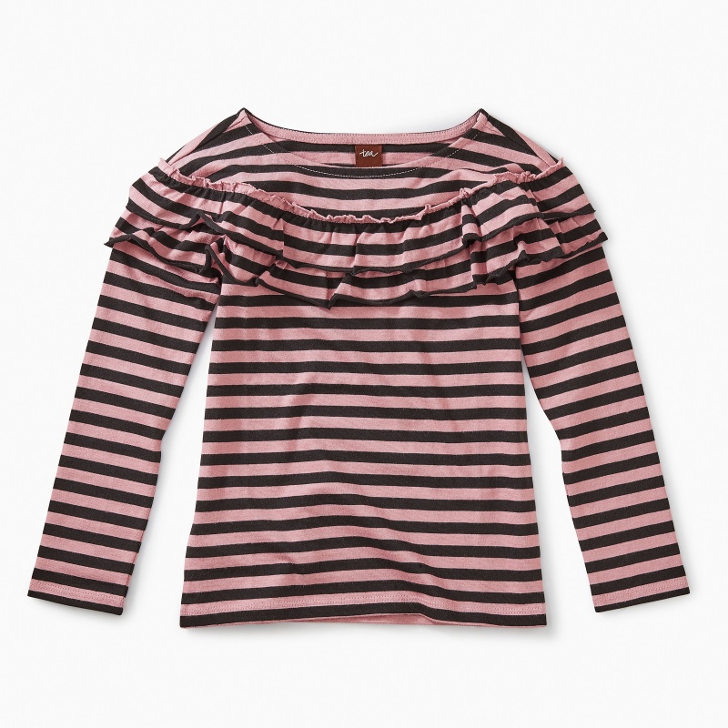 Striped Ruffle Top