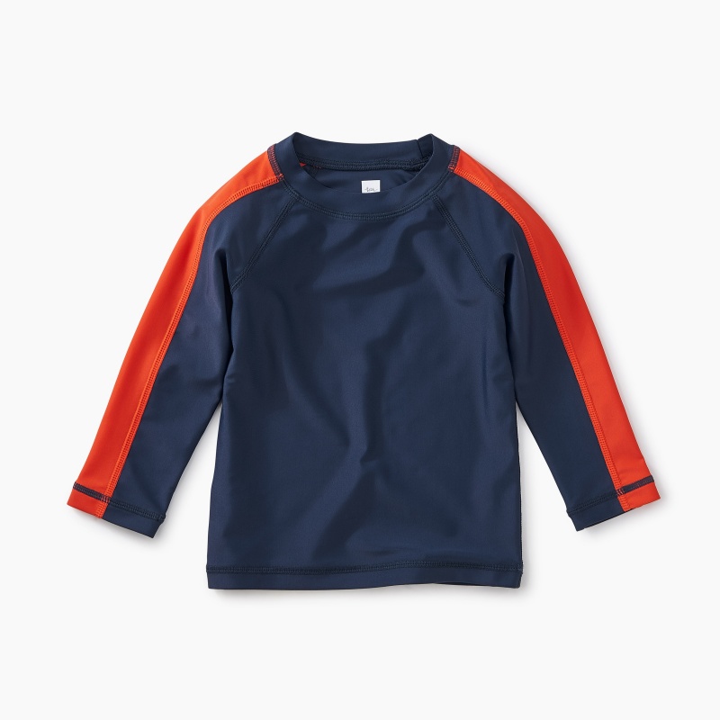 Sporty Stripe Baby Rash Guard