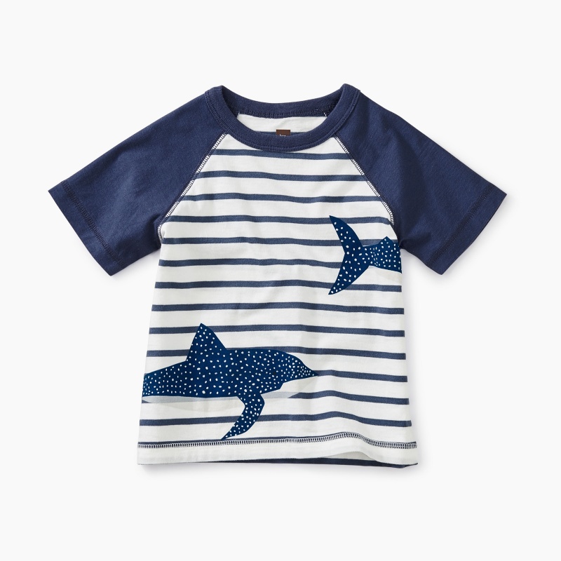 Shark Raglan Baby Graphic Tee