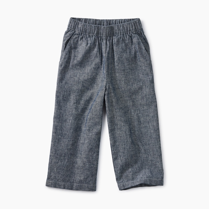 Chambray Wide Leg Pant