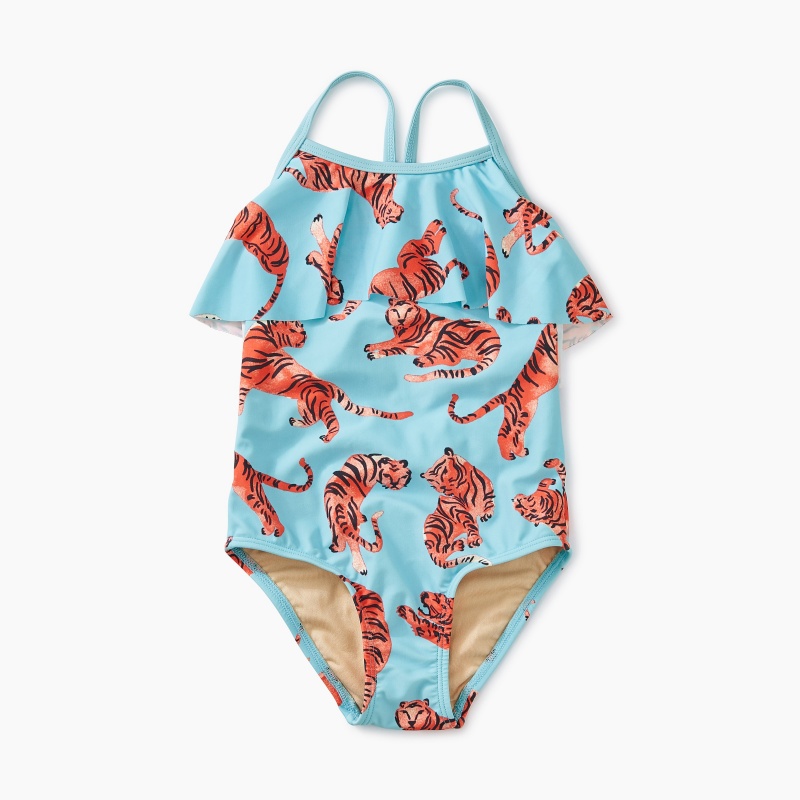Printed Ruffle One Piece