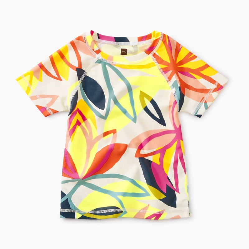 Printed Short Sleeve Rash Guard