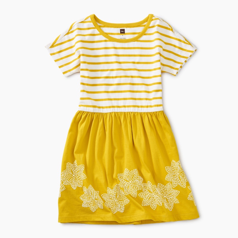 Geo Floral Graphic Twirl Dress