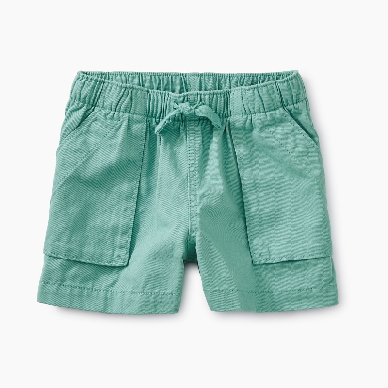 Solid Woven Pull-On Shorts