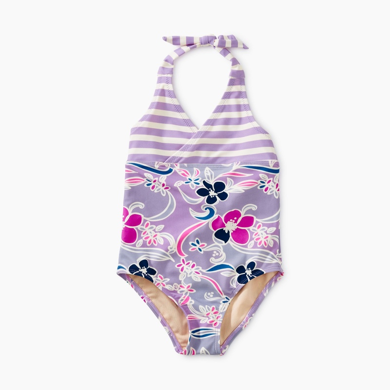 Patterned Halter One-Piece