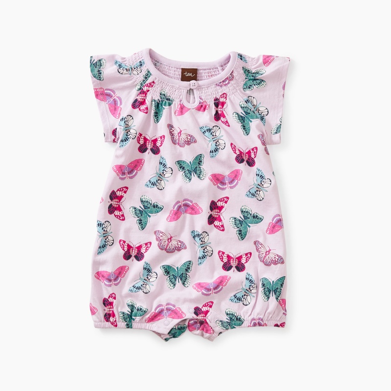Printed Smocked Romper