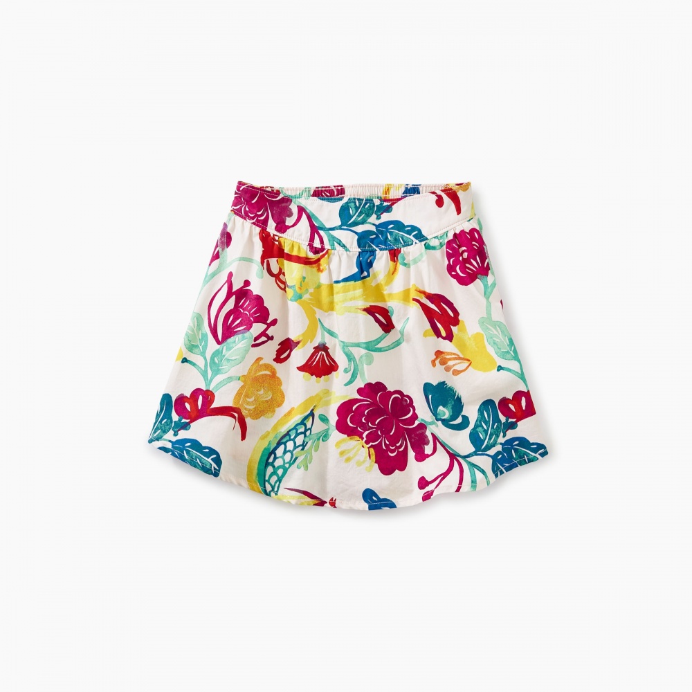 Papercut Floral Shirttail Skirt