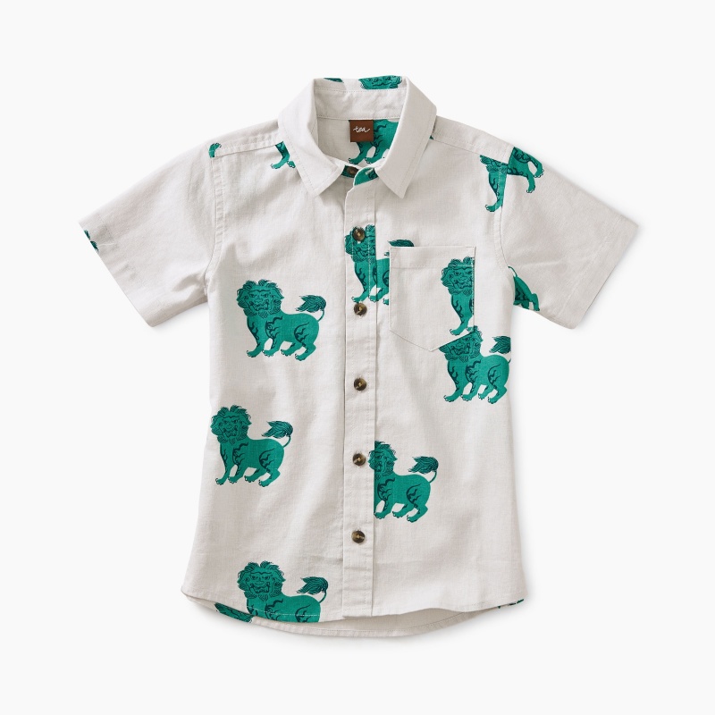 Lion Print Woven Shirt
