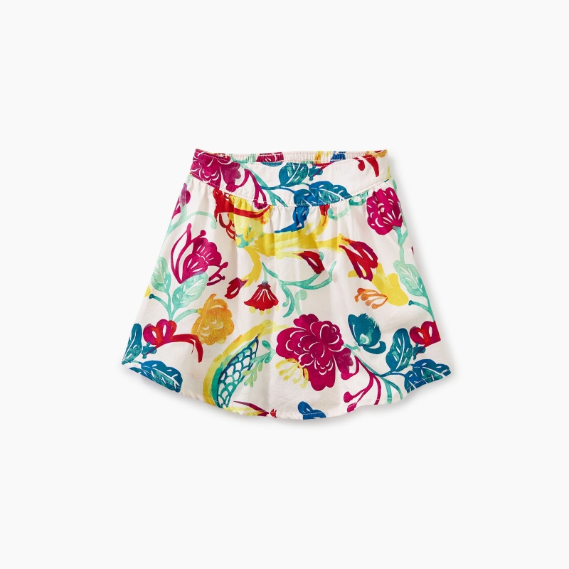 Papercut Floral Shirttail Skirt