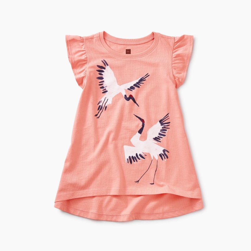 Painted Cranes Twirl Top
