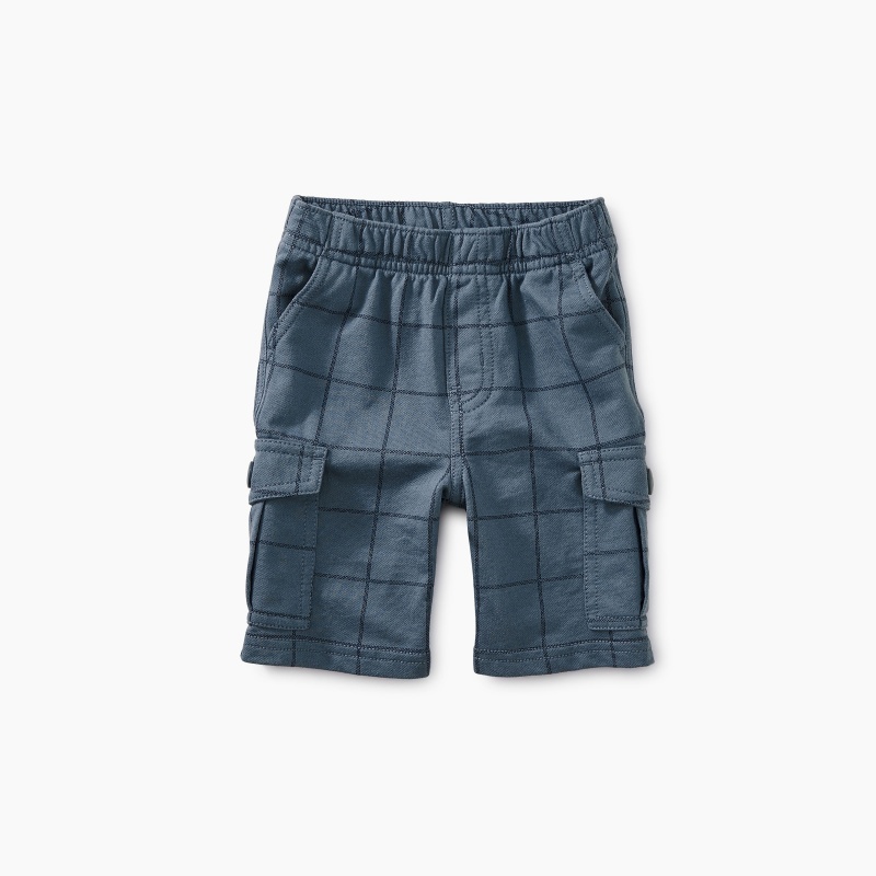 Windowpane Baby Cargo Shorts