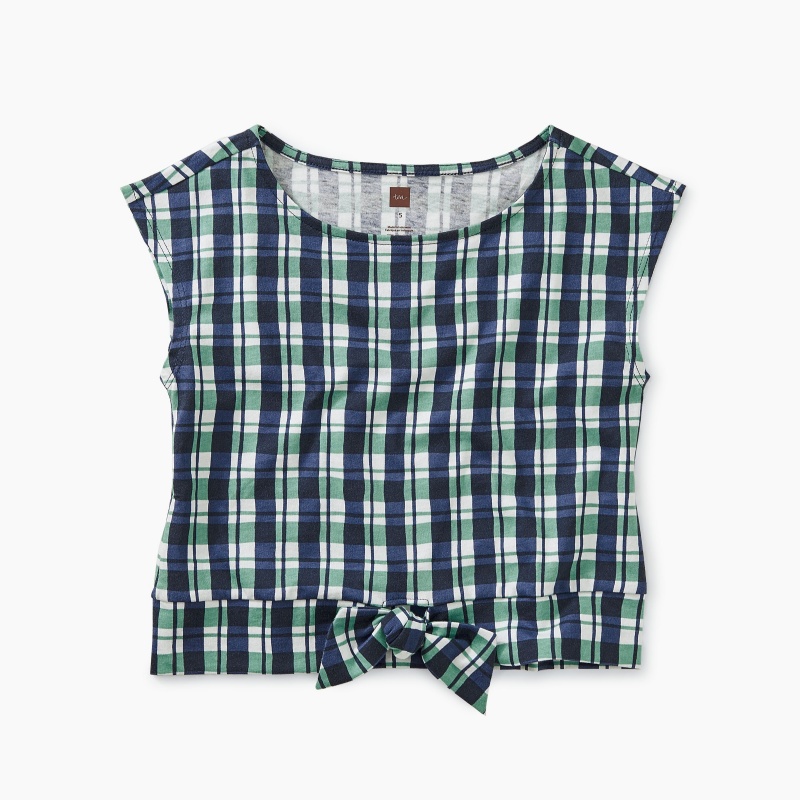 Printed Bow Waist Top