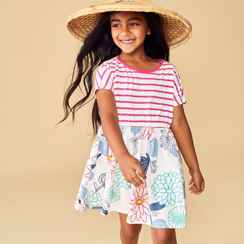 Mixed Pattern Twirl Dress