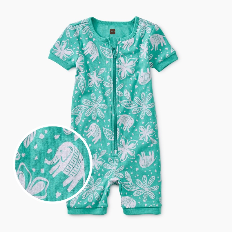 Printed Short Sleeve Baby Pajamas