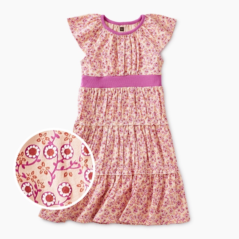 Printed Tiered Twirl Dress